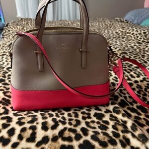 Kate Spade Tan and Pink Satchel